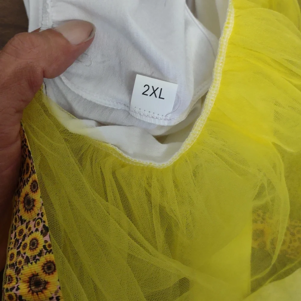 White and Yellow Dog Tutu